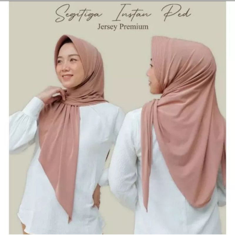 Jual Instan Segitiga Ped Jersey Premium Kerudung Instan Hijab Instan