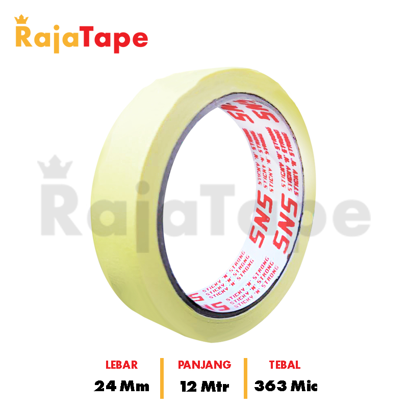 Jual Lakban Kertas Masking Tape 10 Meter X 24 Mm 1 Inch Sticky N