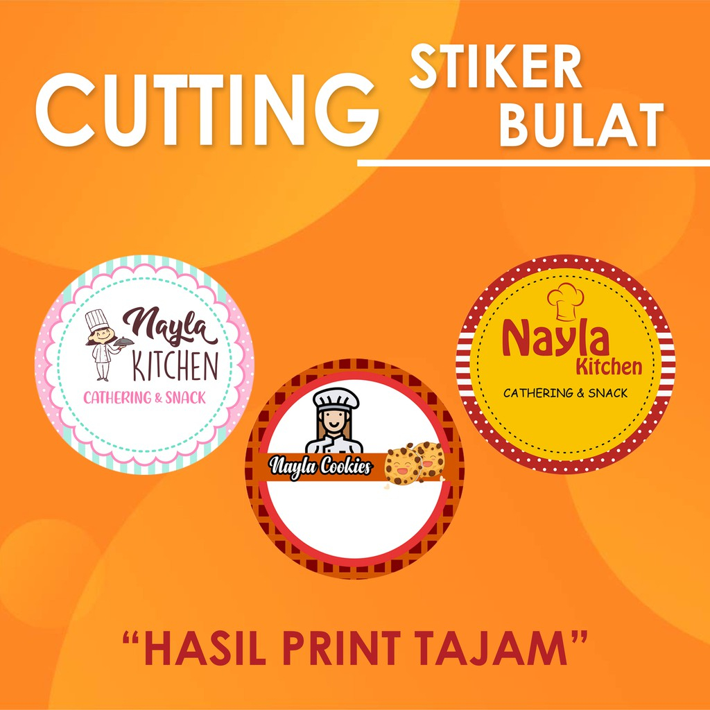 Jual Cetak Cutting Label Bulat II Label Sticker Olshop Custom II Bontax