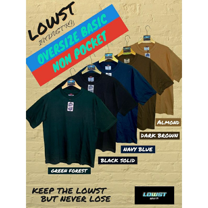 Jual LOWST OVERSIZED BASIC Kaos Polos Oversized Premium Bahan 24s