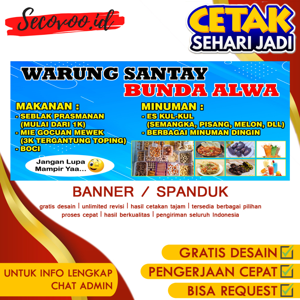 Jual Cetak Benner Spanduk Banner Murah Bahan Korea 440 Gsm GRATIS