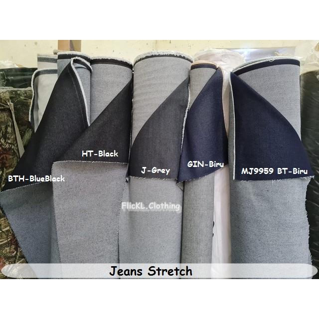 Jual Bahan Kain Jeans Stretch Denim Melar Jeans Melar Raw Mentah