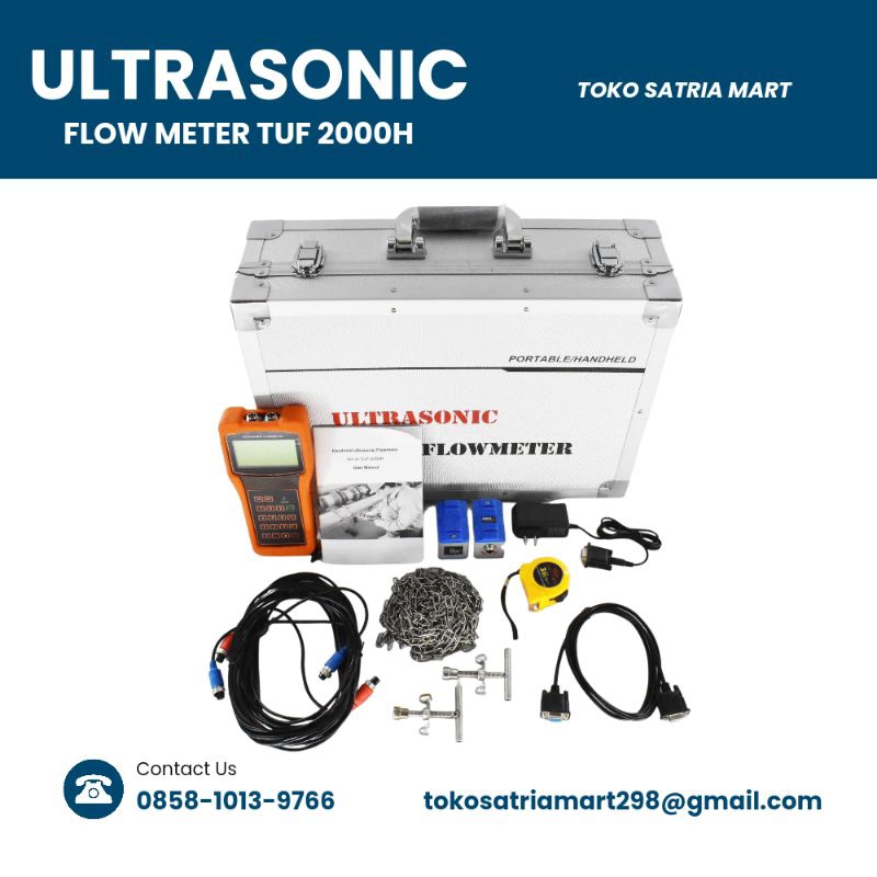 Jual Ultrasonic Flow Meter TUF2000H 15 100mm Liquid Tester Meter TUF