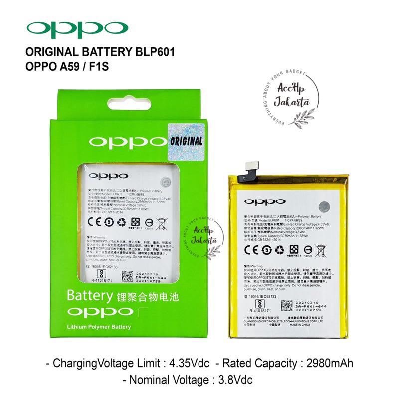 Jual Baterai Oppo Blp Oppo F S A A A Blp Original