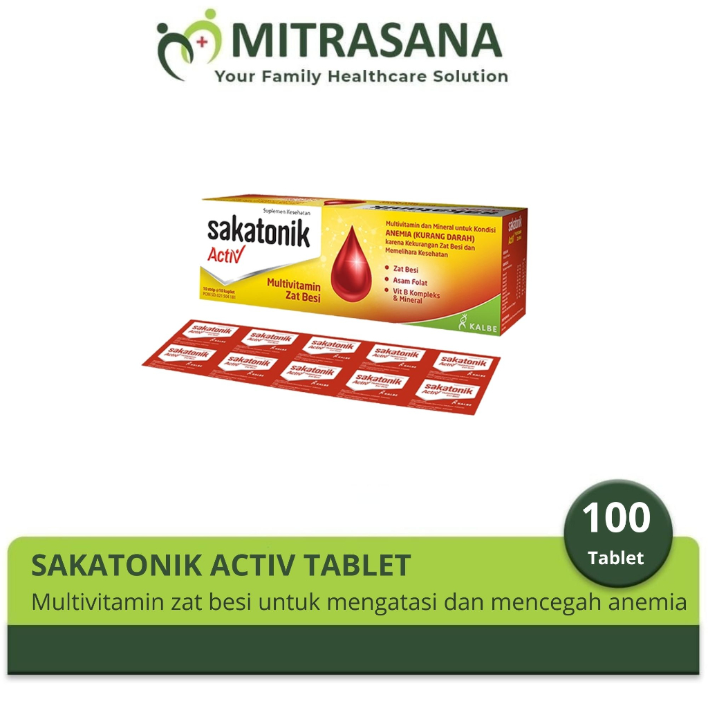 Jual Sakatonik Activ Tablet Multivitamin Zat Besi Untuk Mencegah