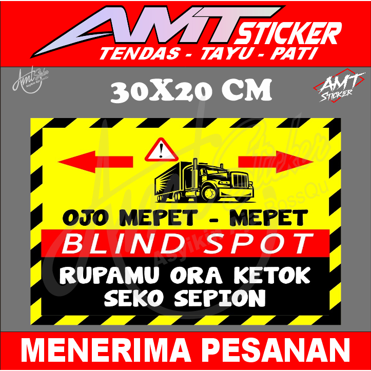 Jual Stiker Blind Spot Truk Bahan Nyala Reflektif Shopee Indonesia