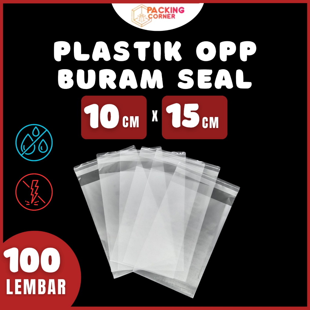 Jual Plastik OPP Lem Frosted Polos 10x10 14x14 10x15 Cm Plastik OPP