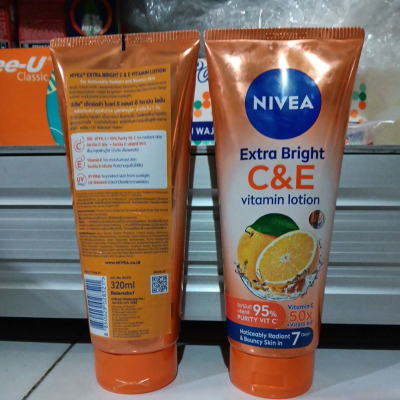 Jual NIVEA EXTRA BRIGHT C E VITAMIN LOTION 320ML Shopee Indonesia