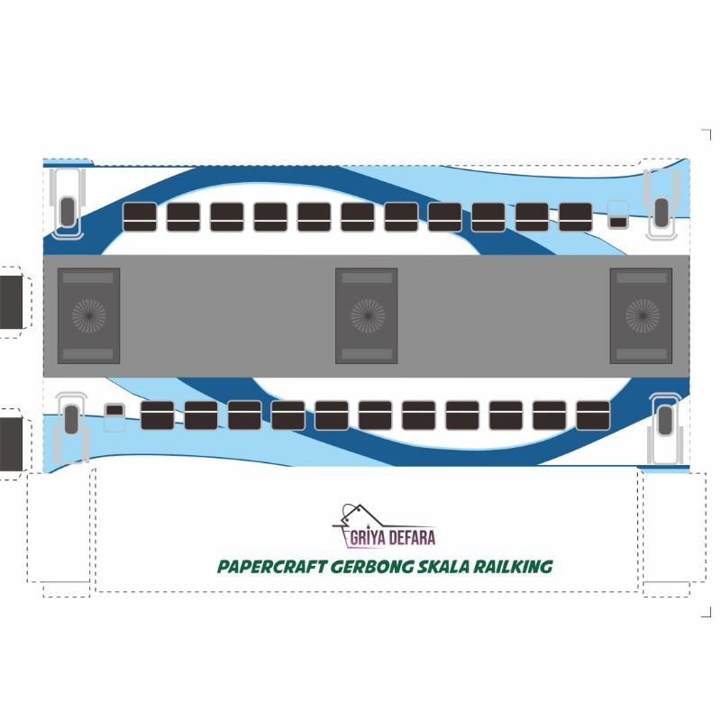 Jual GRIYADEFARA PAPERCRAFT LOKOMOTIF KERETA API CC 201 SKALA HO