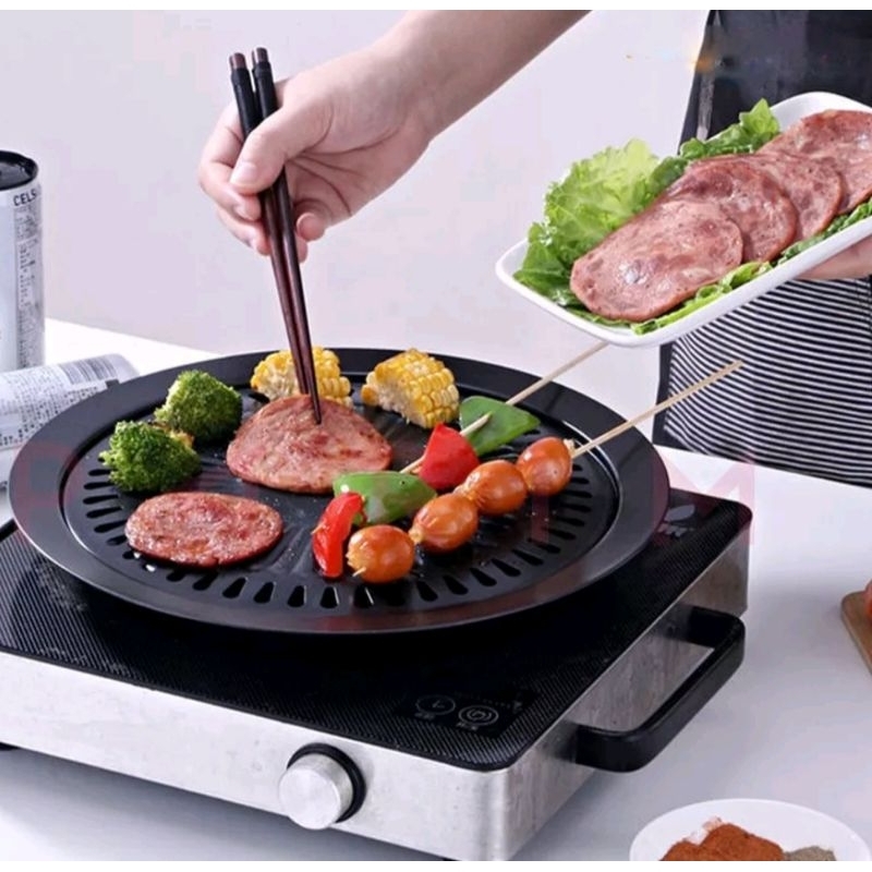 Jual Panggangan Bbq Ultra Grill Pan Bulat Portable Anti Lengket Cm