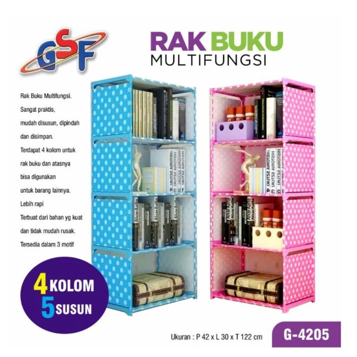 Jual Rak Buku Portable Lemari Buku Bongkar Pasang Serbaguna Tingkat