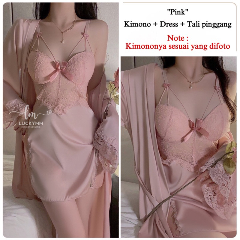 Jual Sexy Lingerie Satin Baju Tidur Sexy Wanita Lingerie Cup Bra Baju