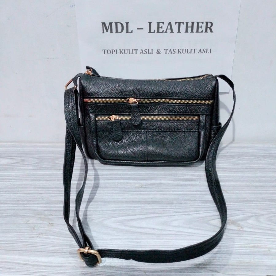 Jual Tas Kulit Asli Garut Model Papirut Resleting Depan Shopee Indonesia