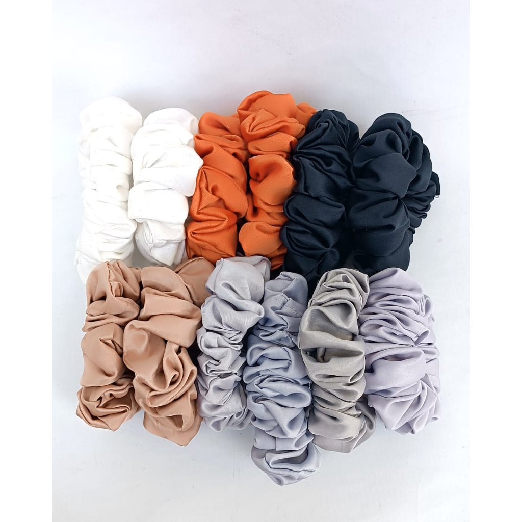 Jual MURAH SCRUNCHIE IKAT RAMBUT JUMBO CEPOL HIJAB KUNCIRAN RAMBUT