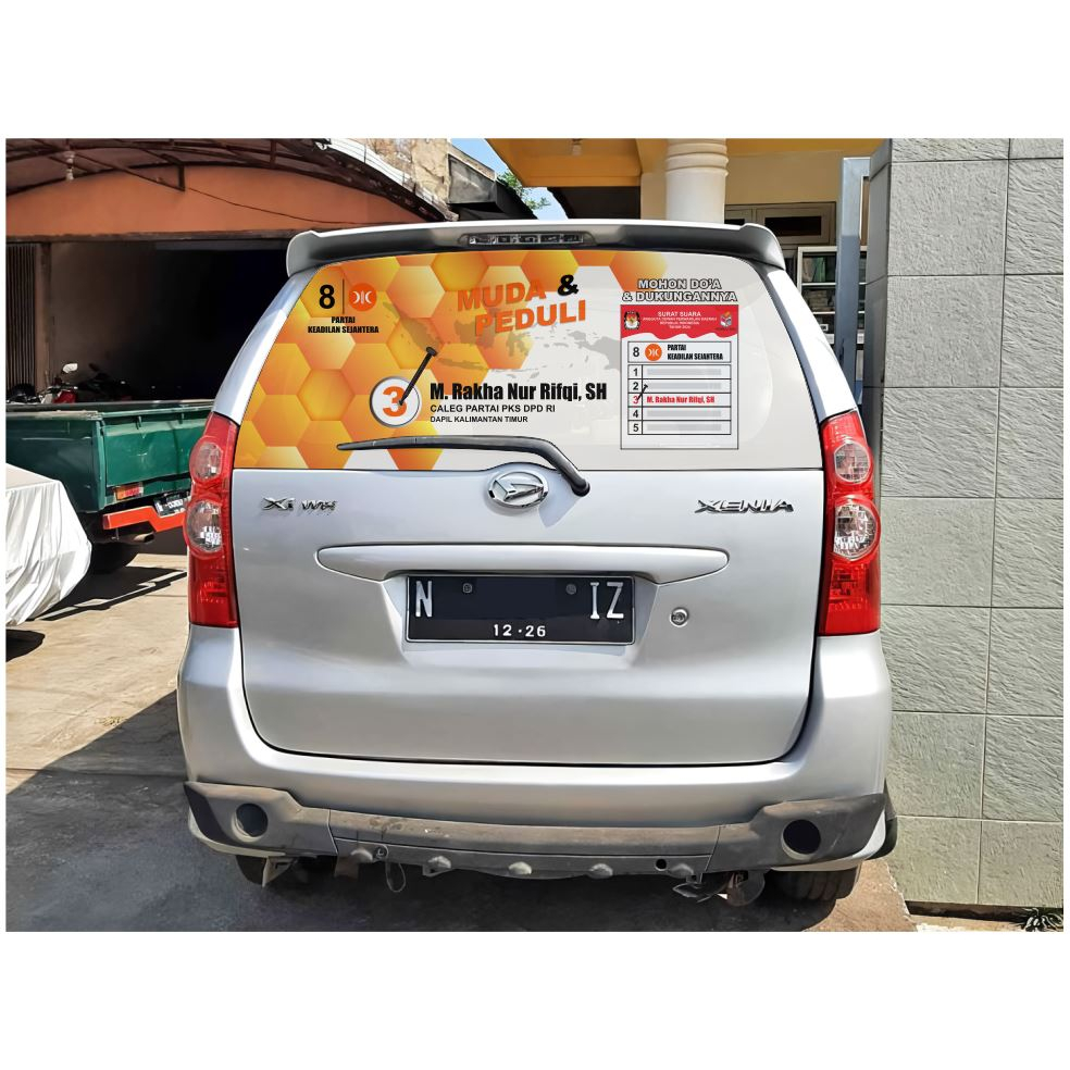 Jual Stiker One Way Oneway Vision Stiker Tembus Pandang Kaca Belakang