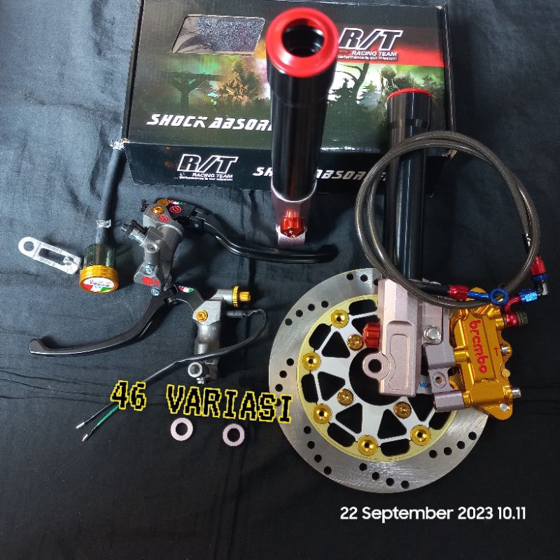 Jual PAKET KALIPER MONOBLOK 4 PISTON SHOCK RT STAGE HONDA METIC BEAT