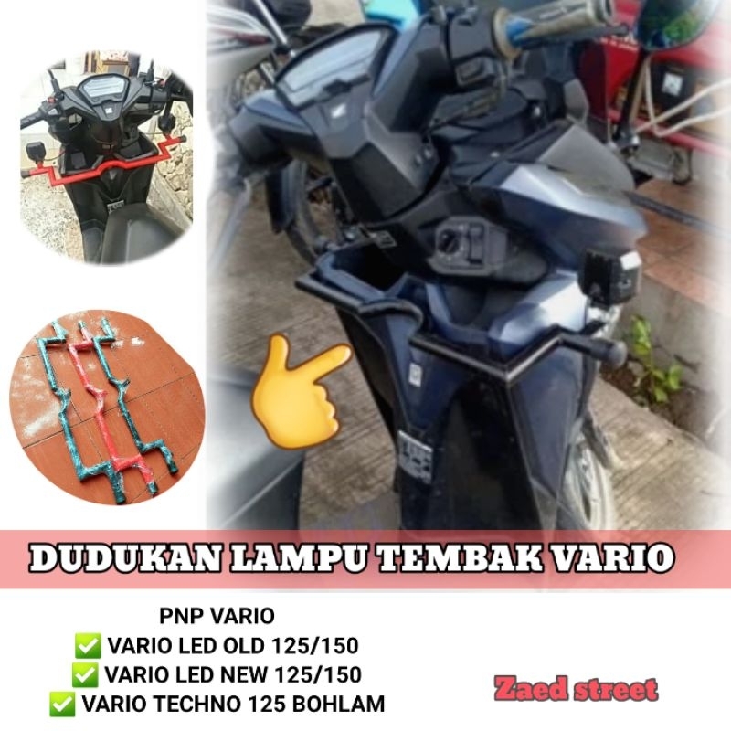 Jual Crashbar Vario Led Tubular Vario Dudukan Lampu Vario New