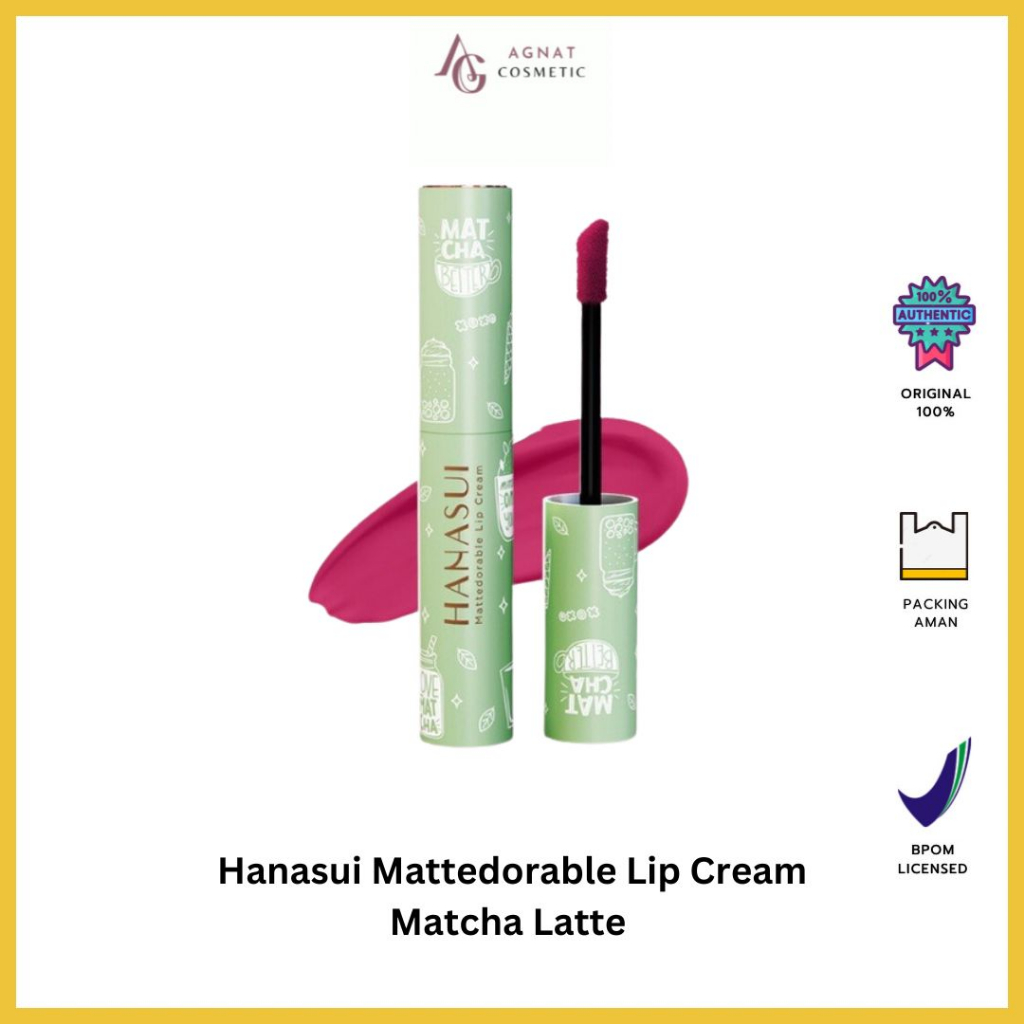 Jual Hanasui Mattedorable Lip Cream Matcha Latte Edition Shopee Indonesia