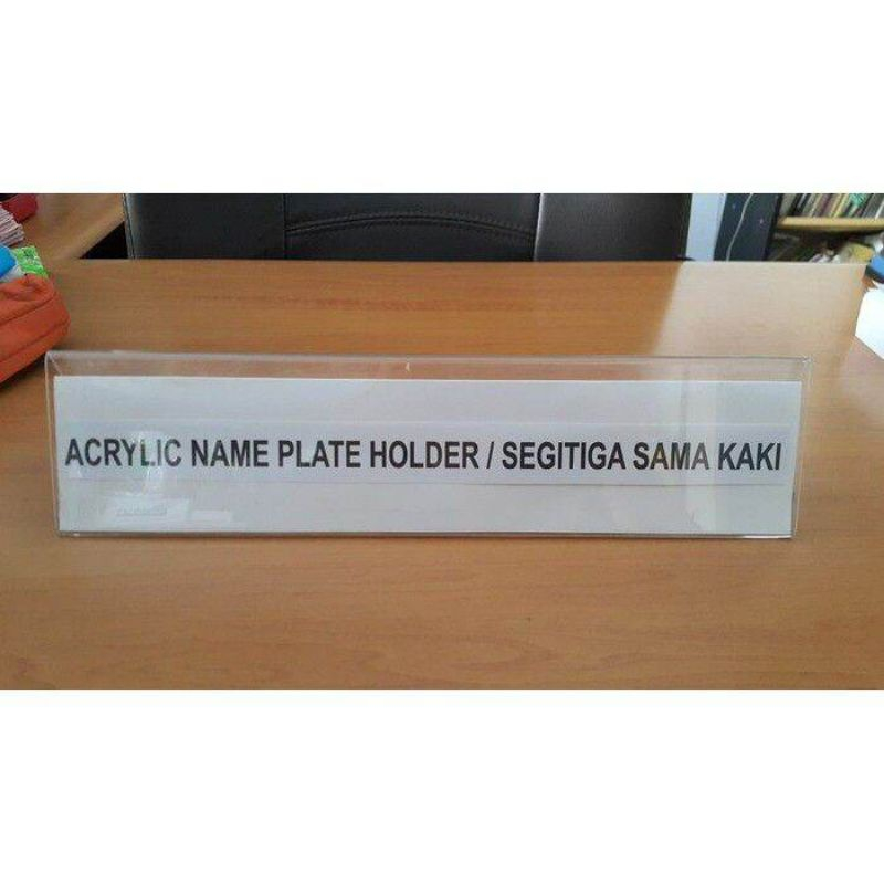 Jual MEJA PANITIA 7x25 CM AKRILIK 2 SISI ACRYLIC NAME PLATE TAG ACRYLIC