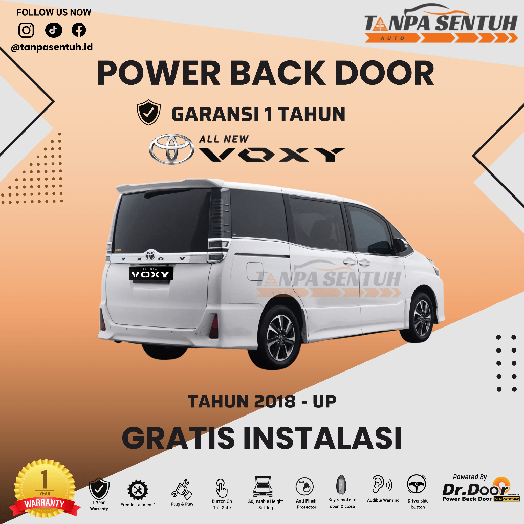 Jual Toyota VOXY 2018 Power Back Door Electric Tail Gate Pintu