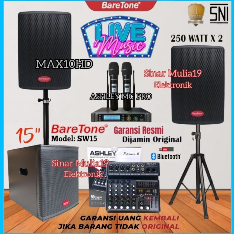 Jual Paket Karaoke Live Musik Speaker Aktif Max Hd Subwoofer Inch