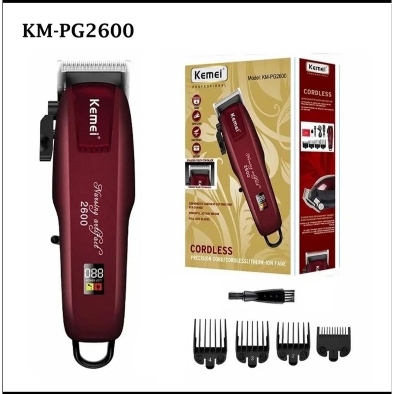 Jual KEMEI KM 2600 Original Hair Clipper Profesional Cordless Charging