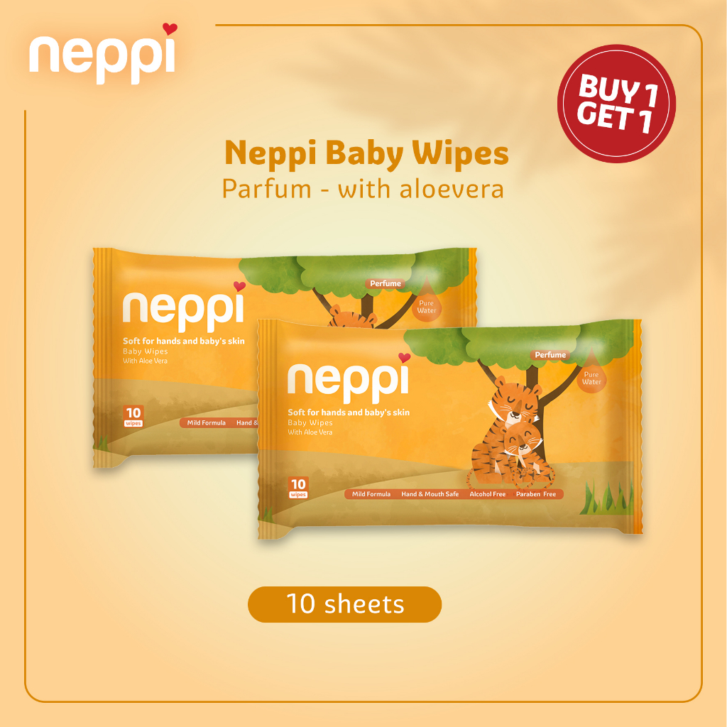 Jual Neppi Baby Wipes Parfum S Buy Get Free Shopee Indonesia