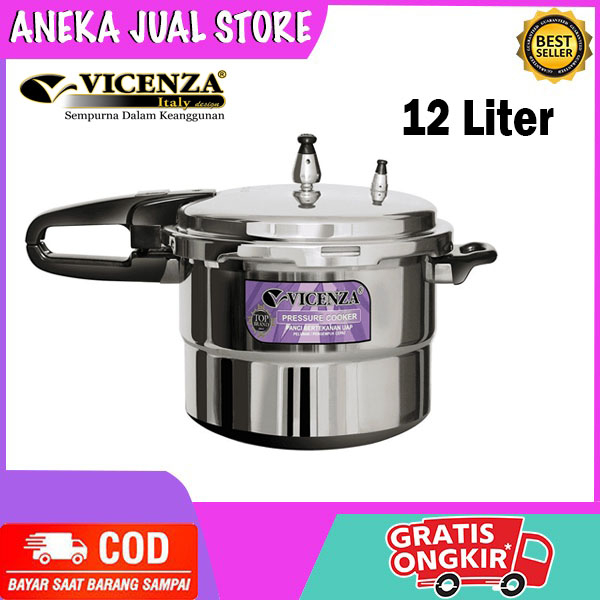 Jual Vicenza Pressure Cooker Panci Presto 3L 8L 12 Liter Shopee Indonesia