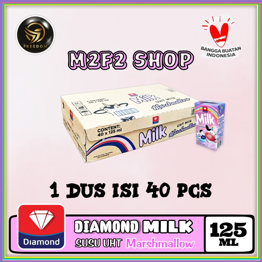 Jual Diamond Milk Susu Kotak Uht Marshmallow Ml Kemasan Karton