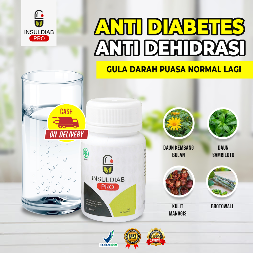 Jual Insuldiab Pro Obat Penurun Gula Darah Tinggi Diabetes Kencing