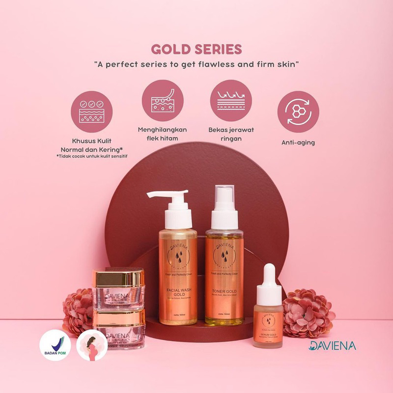 Jual Daviena Skincare Gold Series Davienaskincare Paket Flek