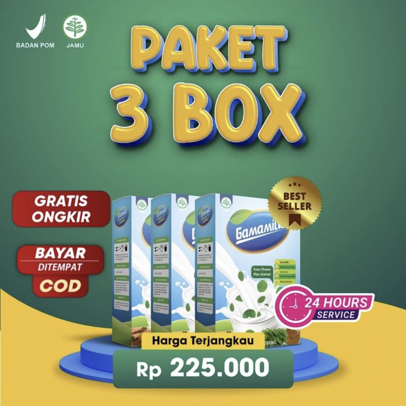 Jual SUSU ETAWA GAMAT GAMAMILK 3 Box Solusi Atasi Masalah Sendi