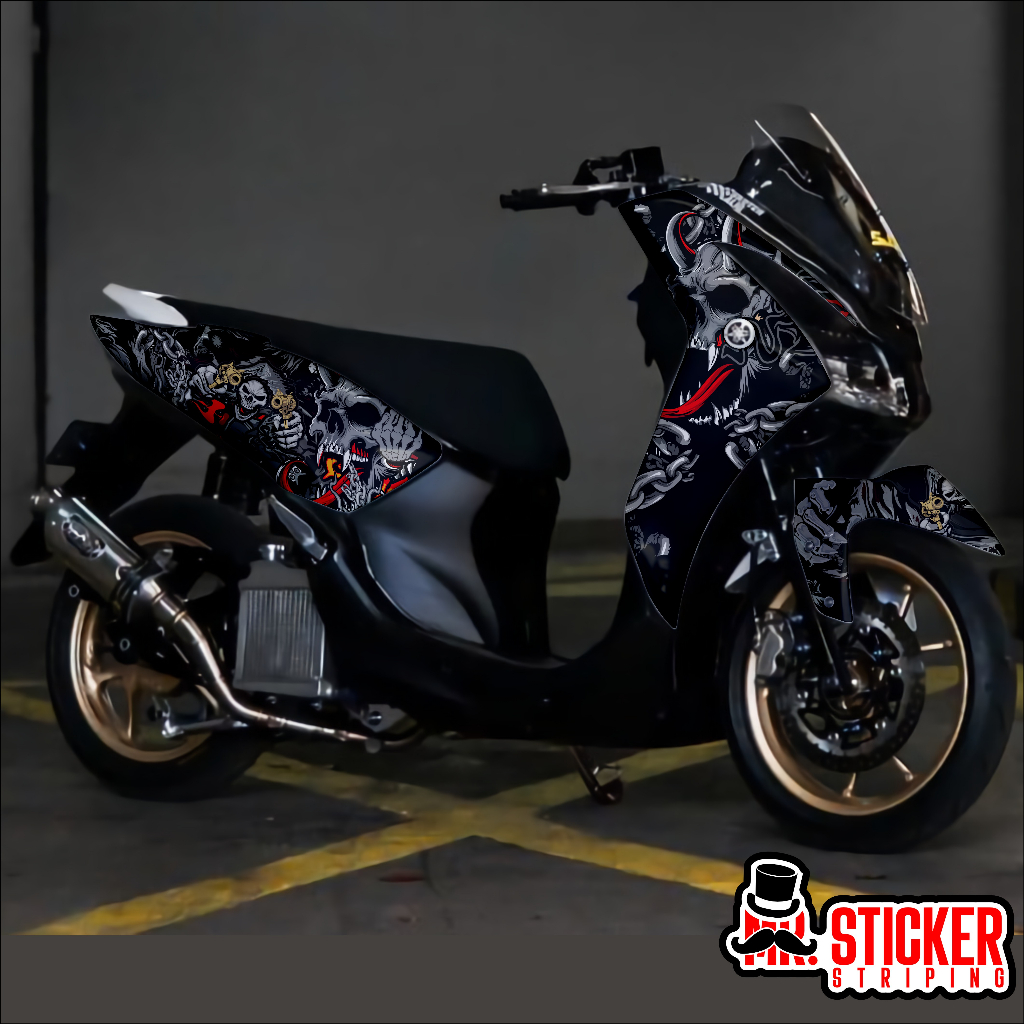 Jual Decal Yamaha Lexi Full Body Custom Sticker Free Design Motif