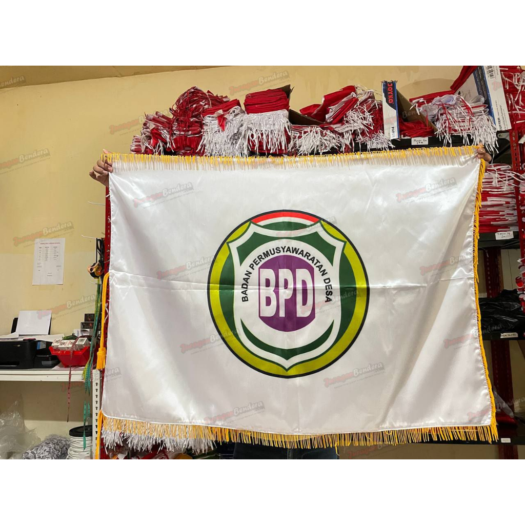 Jual Cetak Bendera Pataka Bpd Badan Permusyawaratan Desa Printing