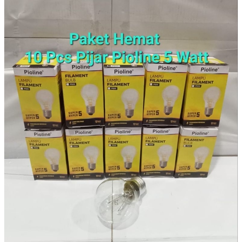 Jual Paket Hemat 10 Pcs Bohlam Lampu Pijar 5 Watt Lumment Super Hyper