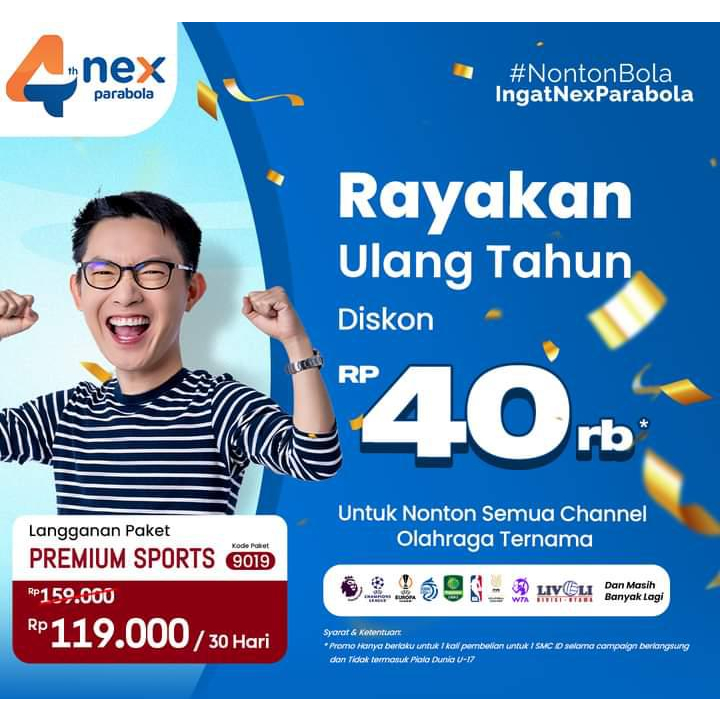 Jual Promo Voucher Paket Premium Sports Nex Parabola Shopee