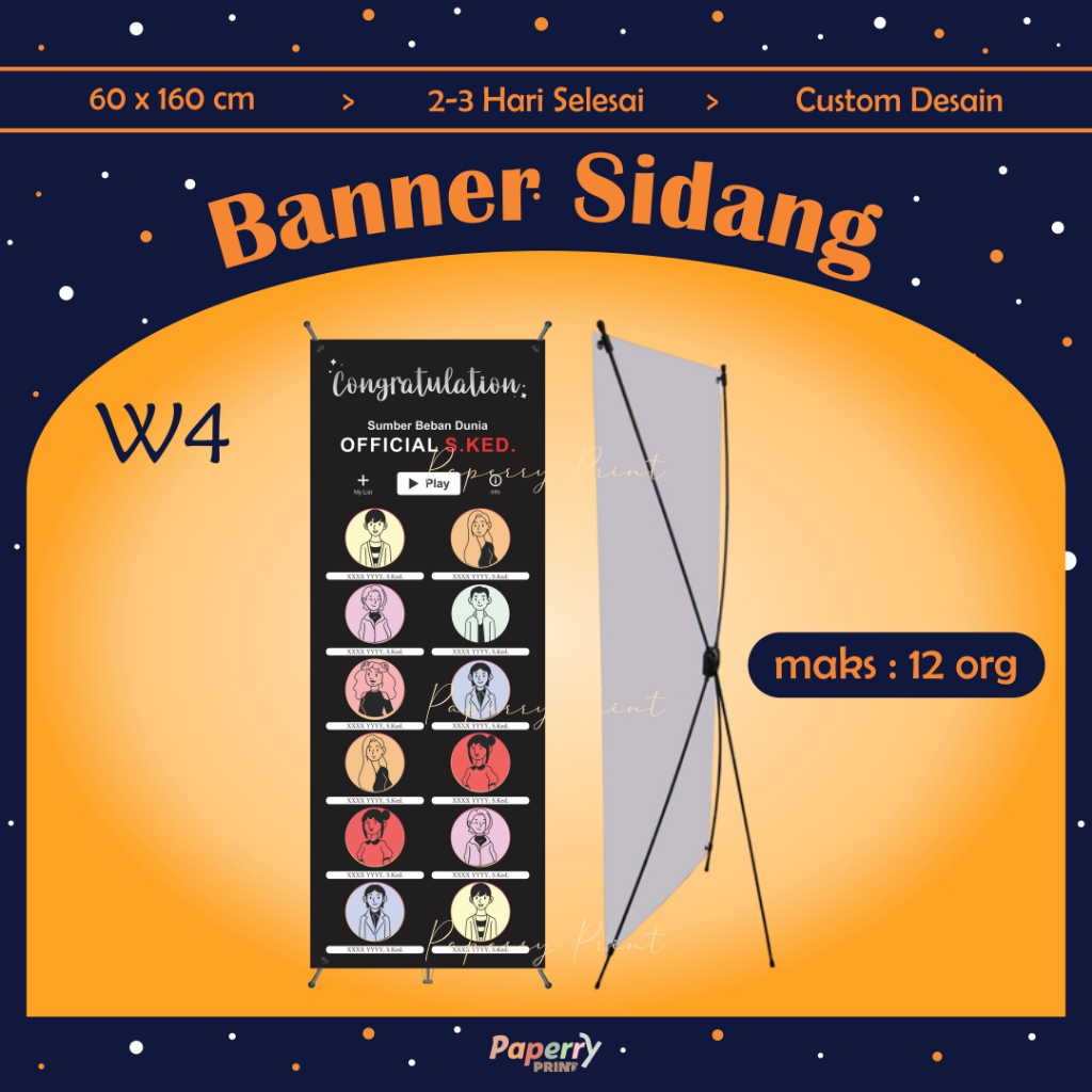 Jual Template W1 W15 Banner Wisuda X Banner Wisuda Custom Banner