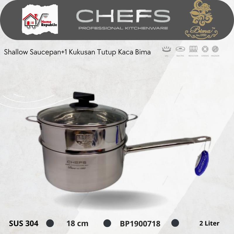 Jual Bima Chefs Shallow Sauce Pan Cm Cm Kukusan Baby Klakat Steamer