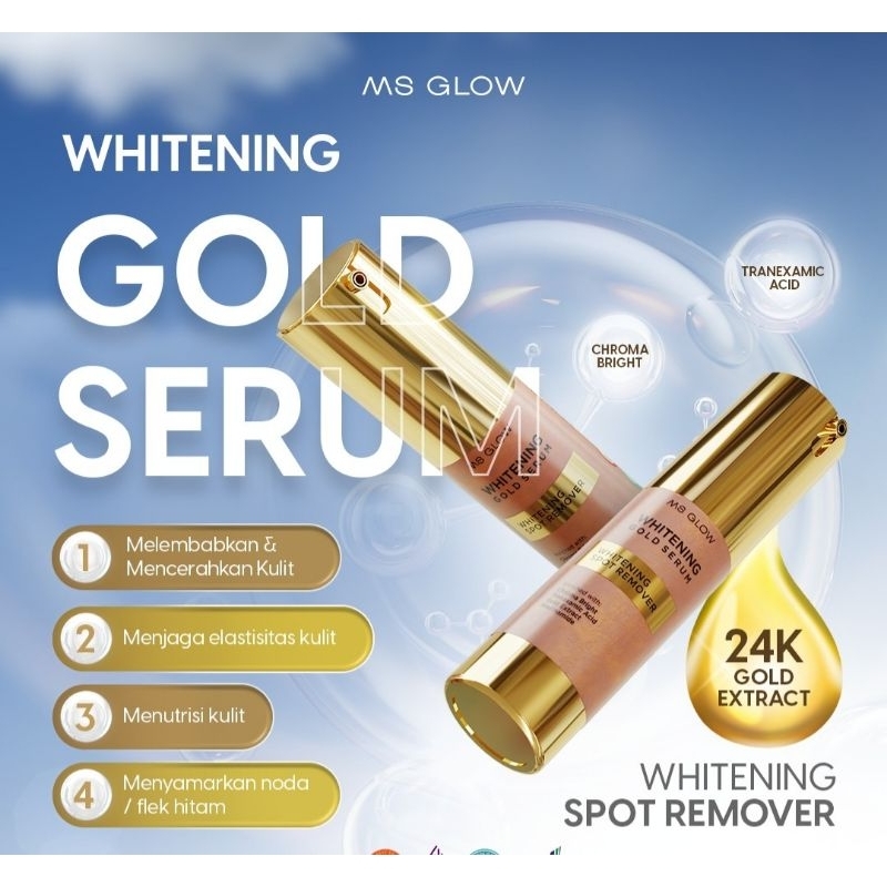 Jual Serum Whitening Gold Ms Glow Whitening Gold Serum Ms Glow