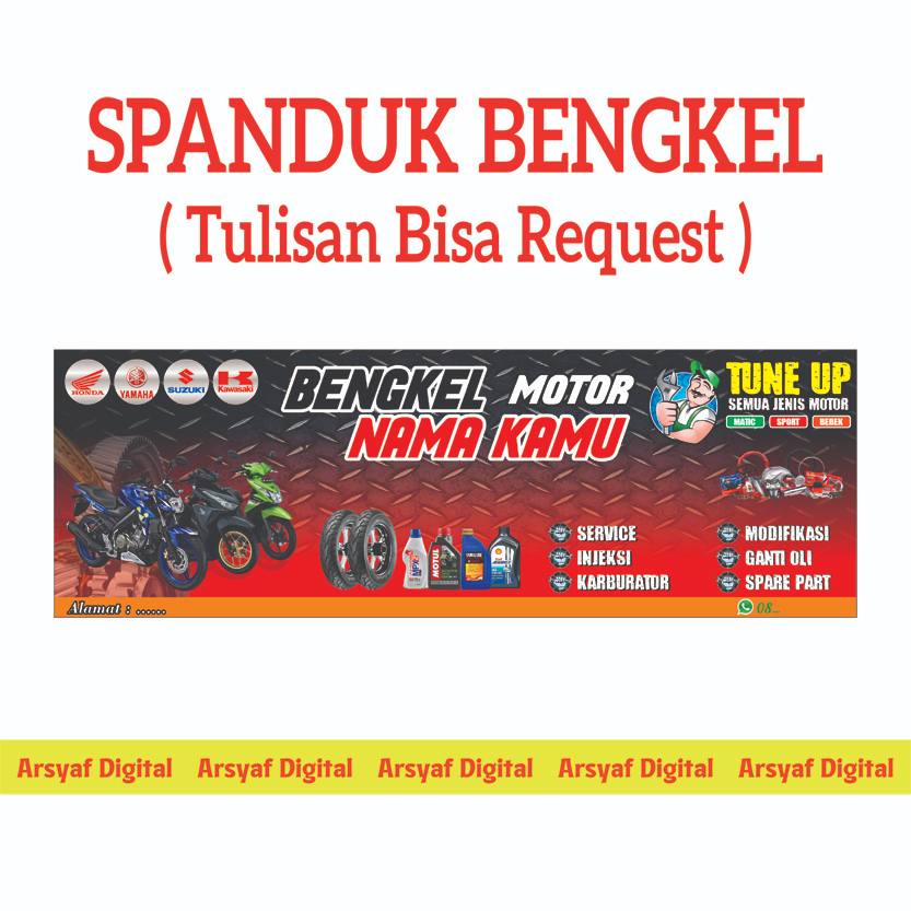 Jual Spanduk Bengkel Banner Bengkel Custom Shopee Indonesia