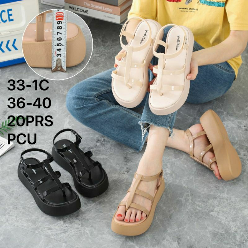 Jual 33 1 Original Sandal Youth Balance Wedges Jelly Import Selop Jepit