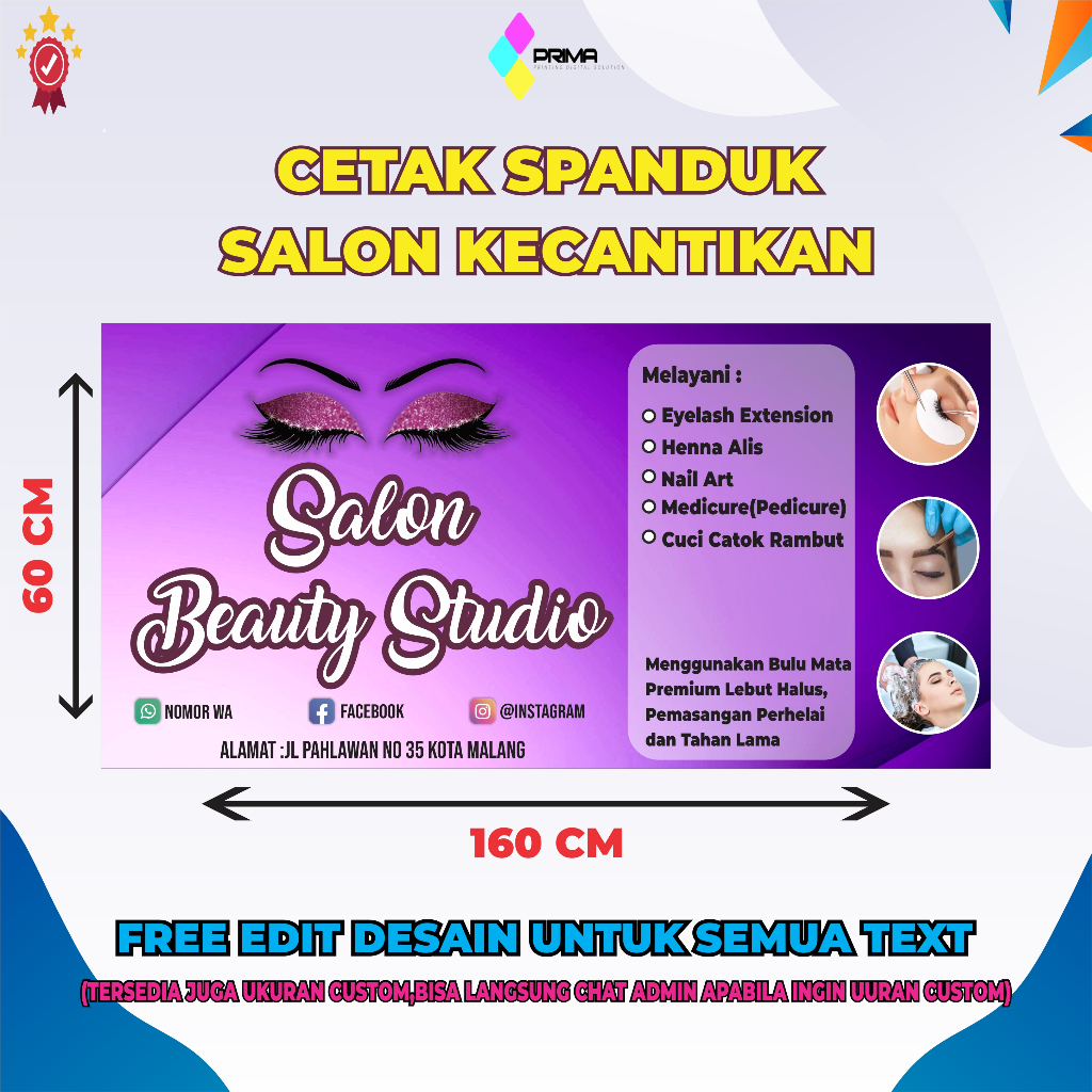 Jual Banner Spanduk Murah Spanduk Salon Kecantikan Eyelash Extansion