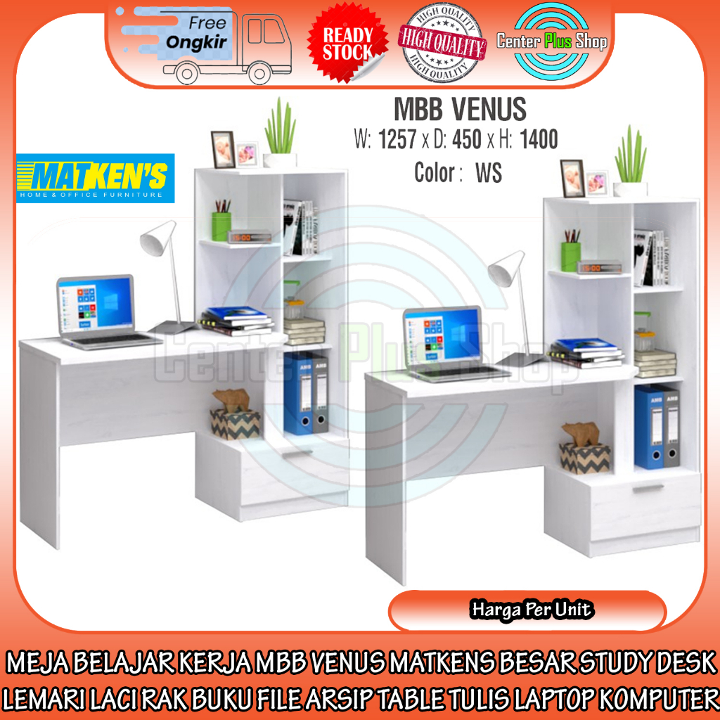 Jual Kargo Meja Belajar Kerja Mbb Venus Matkens Besar Study Desk