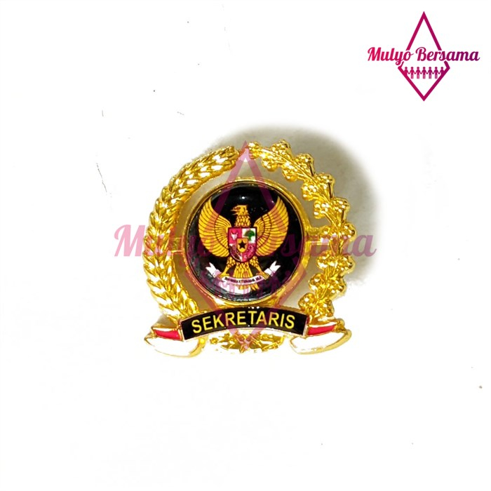 Jual Pin Bros Sekretaris Model Padi Dan Kapas Pin Sekretaris Garuda