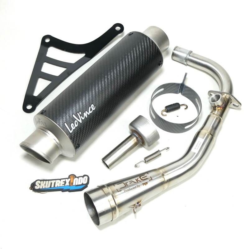 Jual Knalpot Leovince GP Corsa Carbon Vespa Sprint Primavera S LXV LX