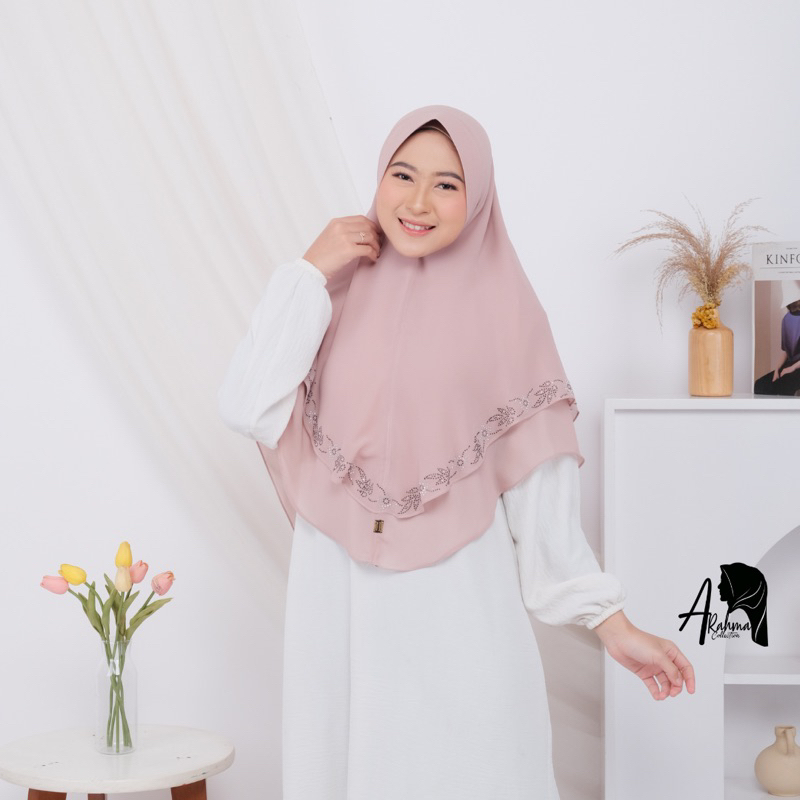 Jual Khimar Payet Daun Hijab Syari Layer Shopee Indonesia