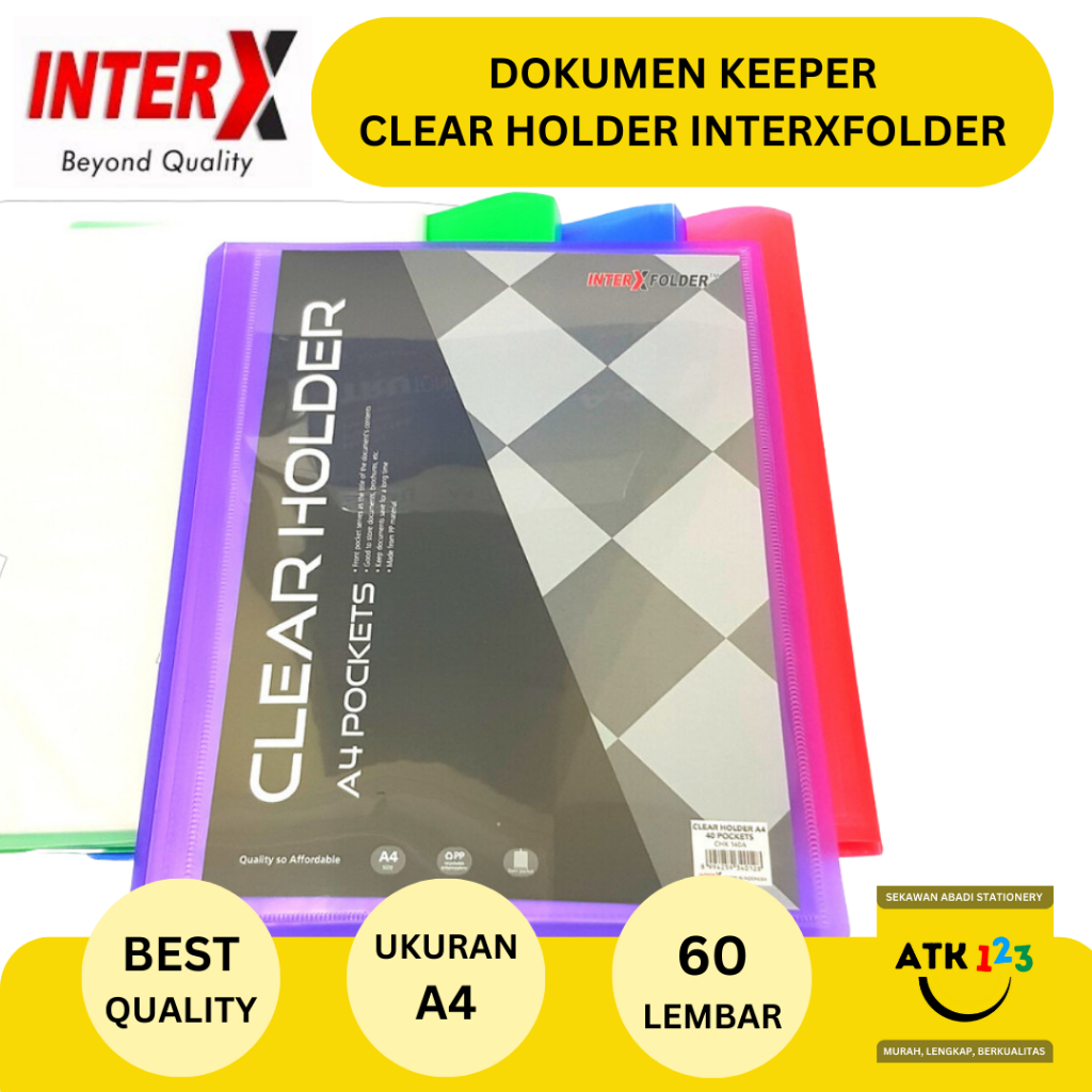 Jual Map Clear Holder Document Keeper A Merk Interxfolder Isi