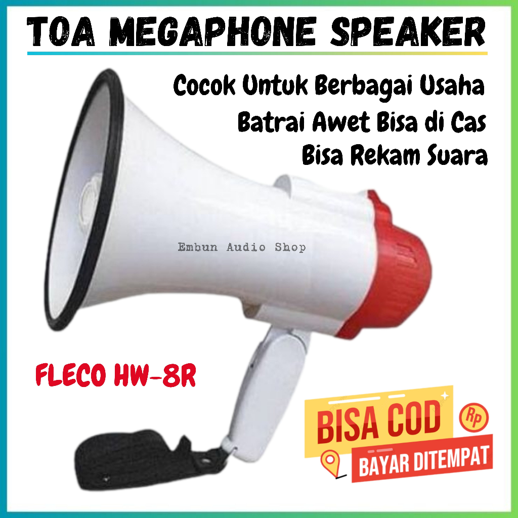 Jual Toa Pengeras Suara Megaphone Fleco Hw R Watt Toa Pengeras Suara