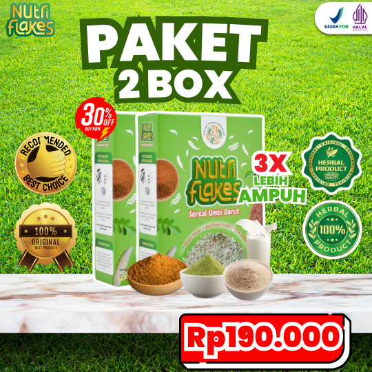 Jual Paket Box Nutriflakes Original Sereal Sehat Herbal Alami Bantu