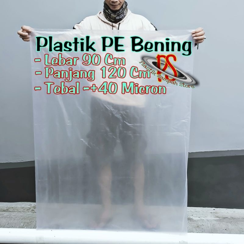 Jual Kantong Plastik Sampah Bening 90 X 120 Cm Plastik PE Bening 90 X